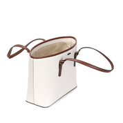 Bolsa Shopper Santa Lolla Off White Alças Marrom