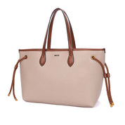 Bolsa Shopper Santa Lolla Off White Detalhes Dourados