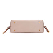 Bolsa Shopper Santa Lolla Off White Detalhes Dourados