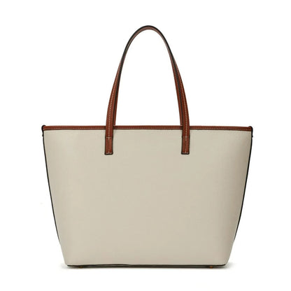 Bolsa Shopper Santa Lolla Off White Viés Caramelo