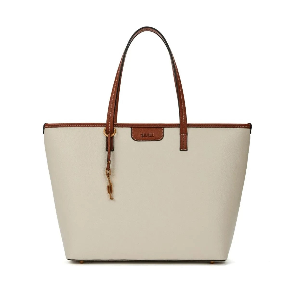 Bolsa Shopper Santa Lolla Off White Viés Caramelo