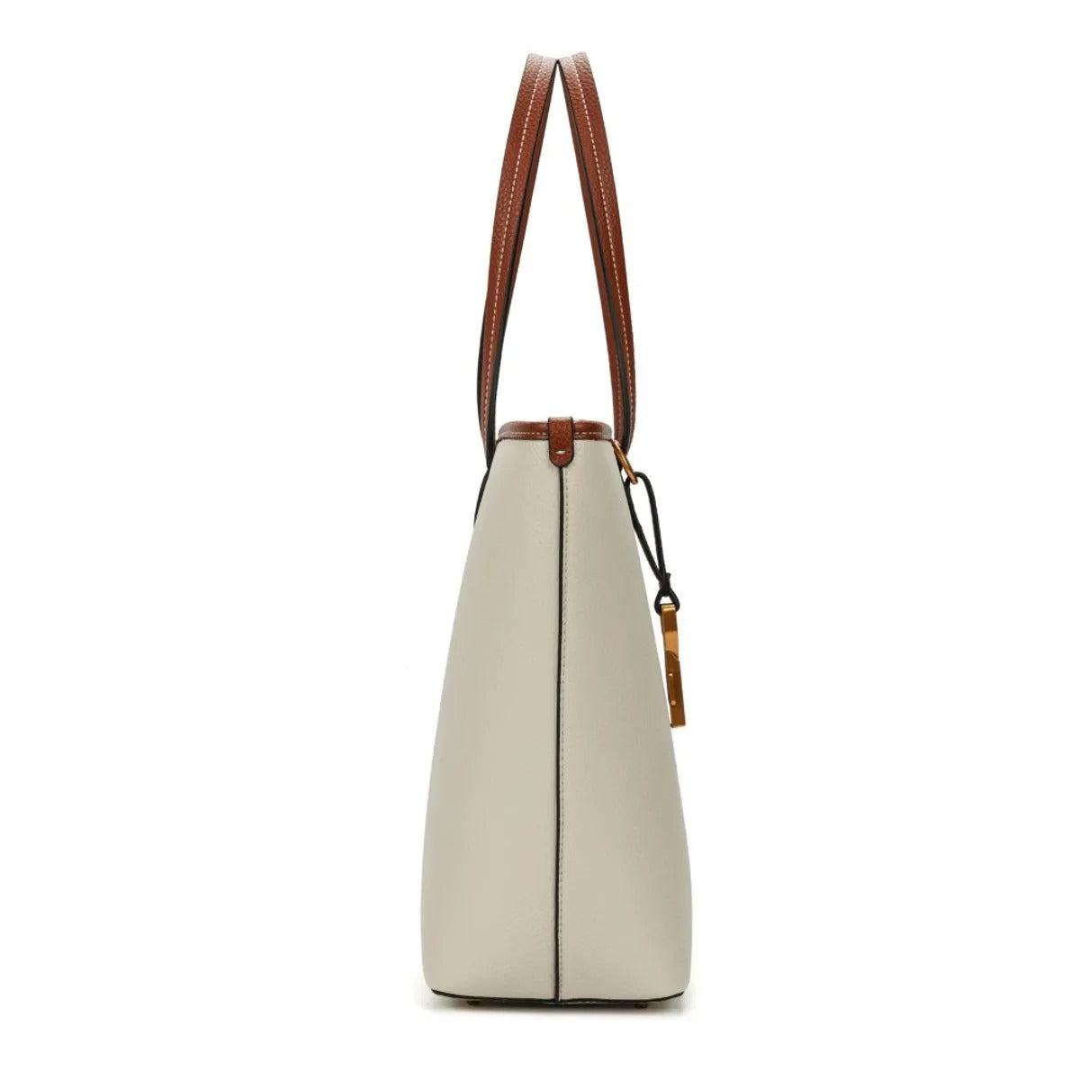 Bolsa Shopper Santa Lolla Off White Viés Caramelo
