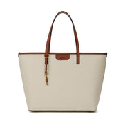 Bolsa Shopper Santa Lolla Off White Viés Marrom