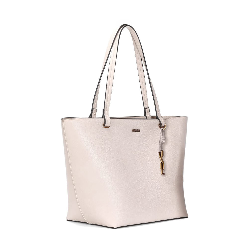 Bolsa Shopper Santa Lolla Off White Vivo Preto