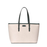 Bolsa Shopper Santa Lolla Off White Zíper Alça Verde