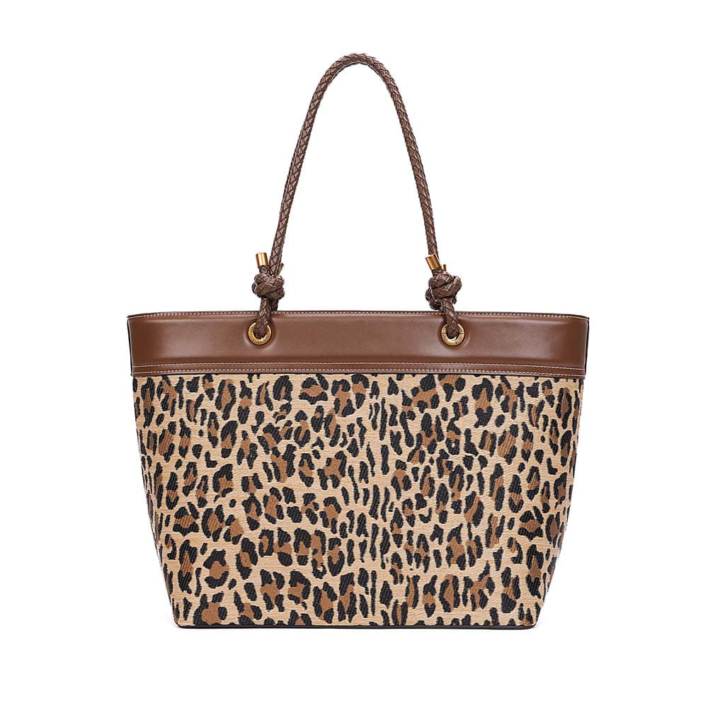 Bolsa Shopper Santa Lolla Onça Tramado Alça Ombro
