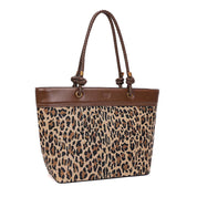 Bolsa Shopper Santa Lolla Onça Tramado Alça Ombro