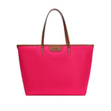 Bolsa Shopper Santa Lolla Pink Nylon Alça Marrom