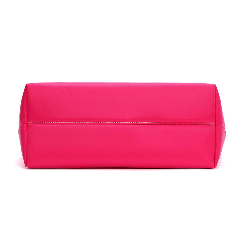 Bolsa Shopper Santa Lolla Pink Nylon Alça Marrom