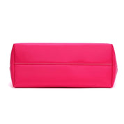 Bolsa Shopper Santa Lolla Pink Nylon Alça Marrom