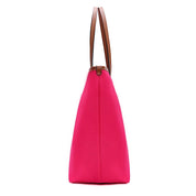 Bolsa Shopper Santa Lolla Pink Nylon Alça Marrom