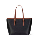 Bolsa Shopper Santa Lolla Preta Alça Caramelo
