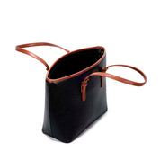 Bolsa Shopper Santa Lolla Preta Alça Caramelo