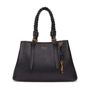 Bolsa Shopper Santa Lolla Preta Alça Trançada