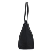 Bolsa Shopper Santa Lolla Preta Costura Contrastante