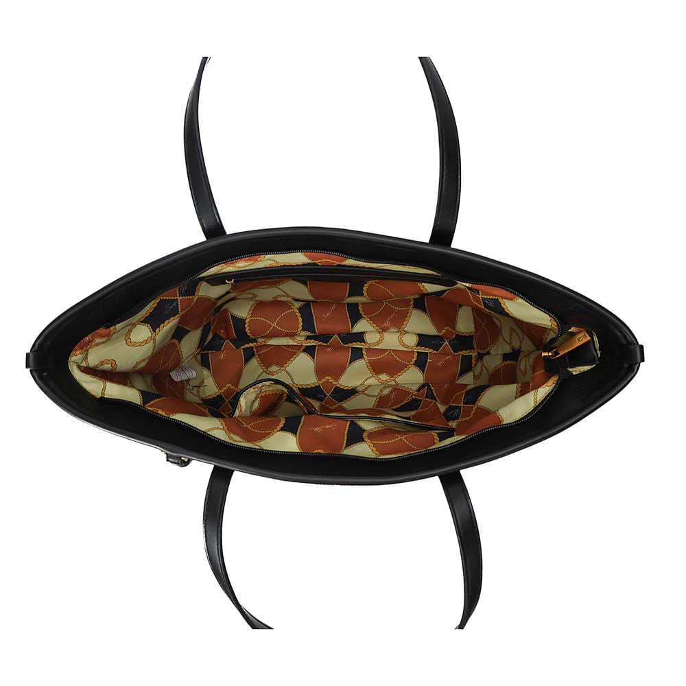 Bolsa Shopper Santa Lolla Preta Floater Pingente