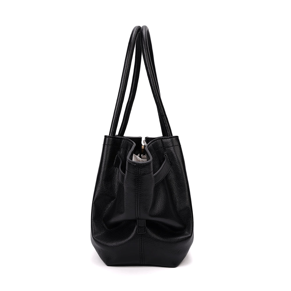 Bolsa Shopper Santa Lolla Preta Floater Placa Dourada
