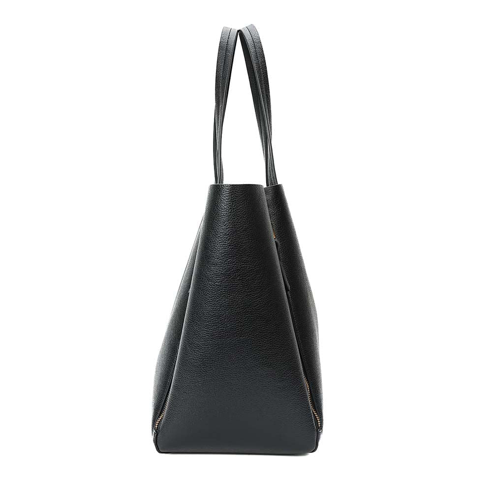 Bolsa Shopper Santa Lolla Preta Floater Zíper Frontal