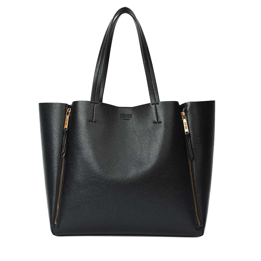 Bolsa Shopper Santa Lolla Preta Floater Zíper Frontal