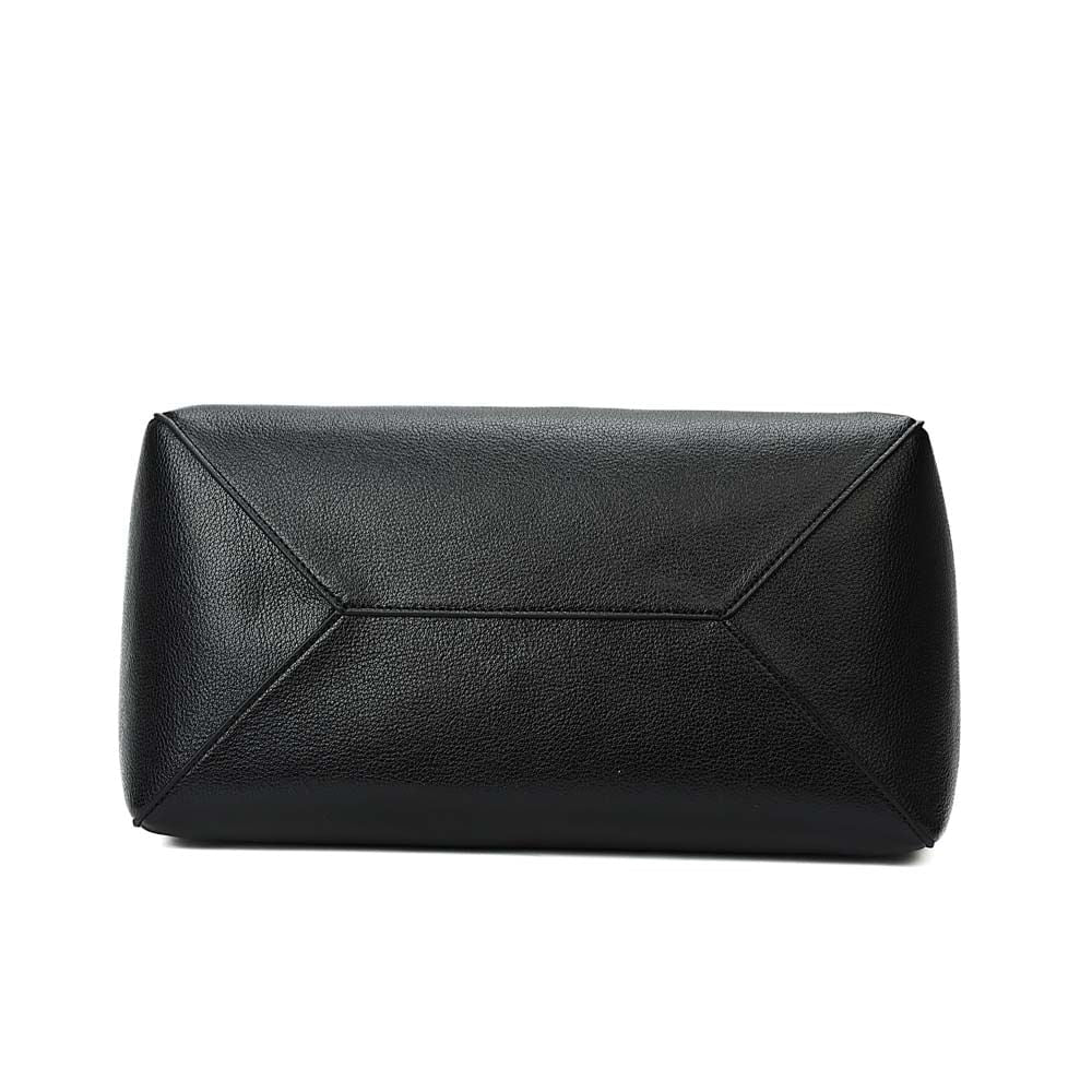 Bolsa Shopper Santa Lolla Preta Floater Zíper Frontal