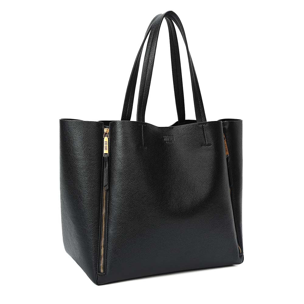 Bolsa Shopper Santa Lolla Preta Floater Zíper Frontal