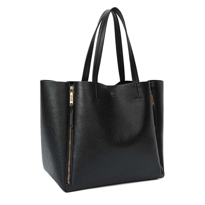 Bolsa Shopper Santa Lolla Preta Floater Zíper Frontal