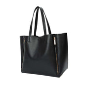 Bolsa Shopper Santa Lolla Preta Floater Zíper Frontal