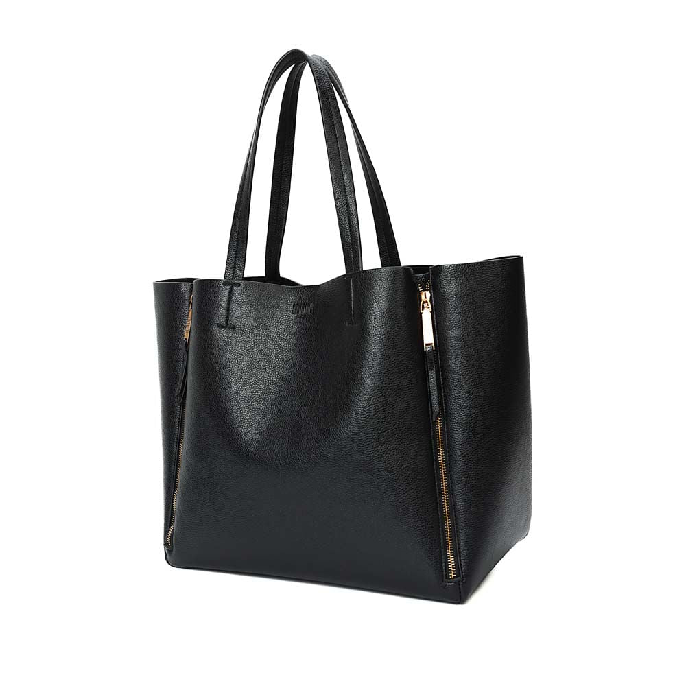 Bolsa Shopper Santa Lolla Preta Floater Zíper Frontal