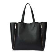 Bolsa Shopper Santa Lolla Preta Floater Zíper Frontal