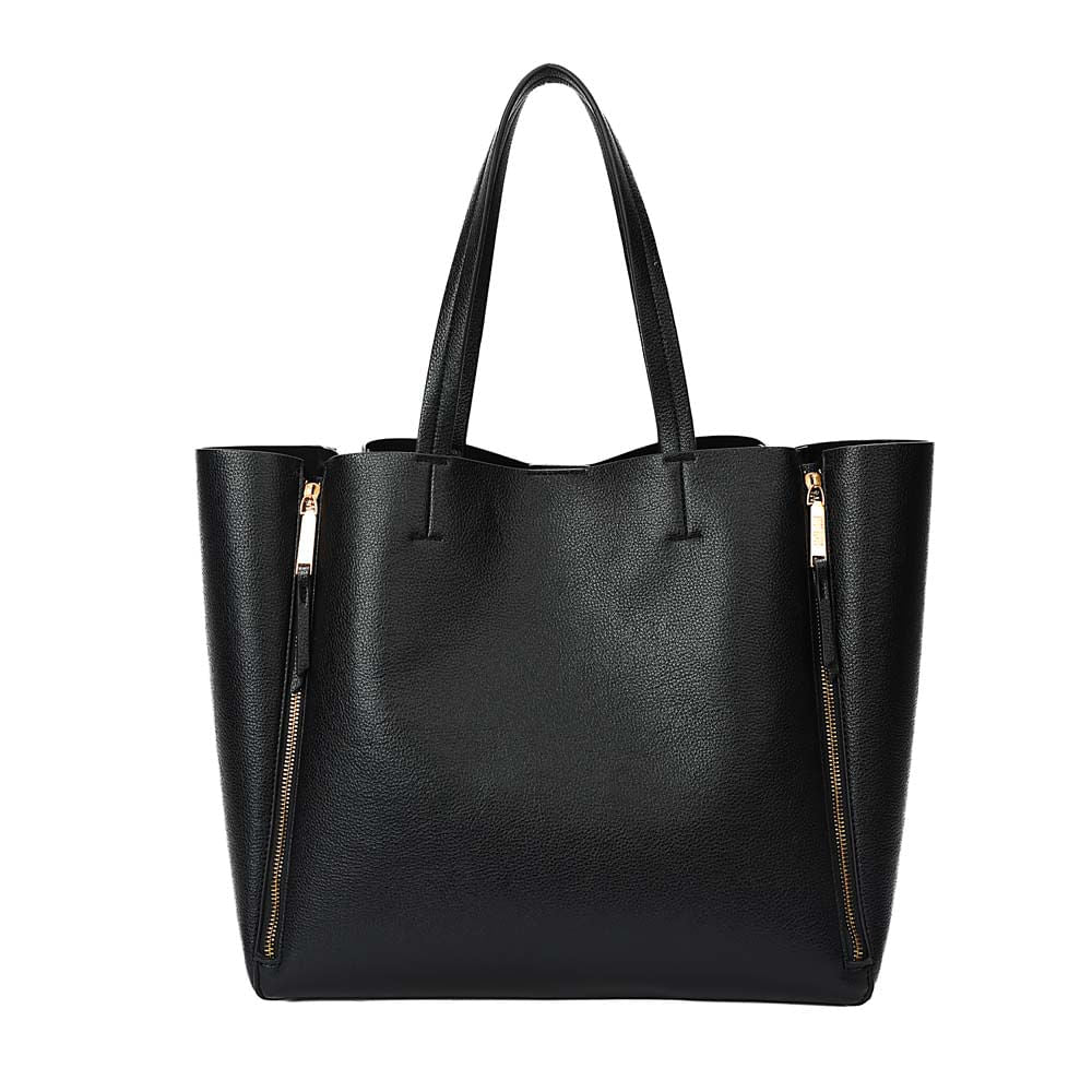 Bolsa Shopper Santa Lolla Preta Floater Zíper Frontal