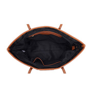 Bolsa Shopper Santa Lolla Preta Nylon Alça Caramelo