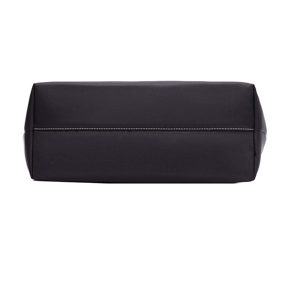 Bolsa Shopper Santa Lolla Preta Nylon Alça Caramelo
