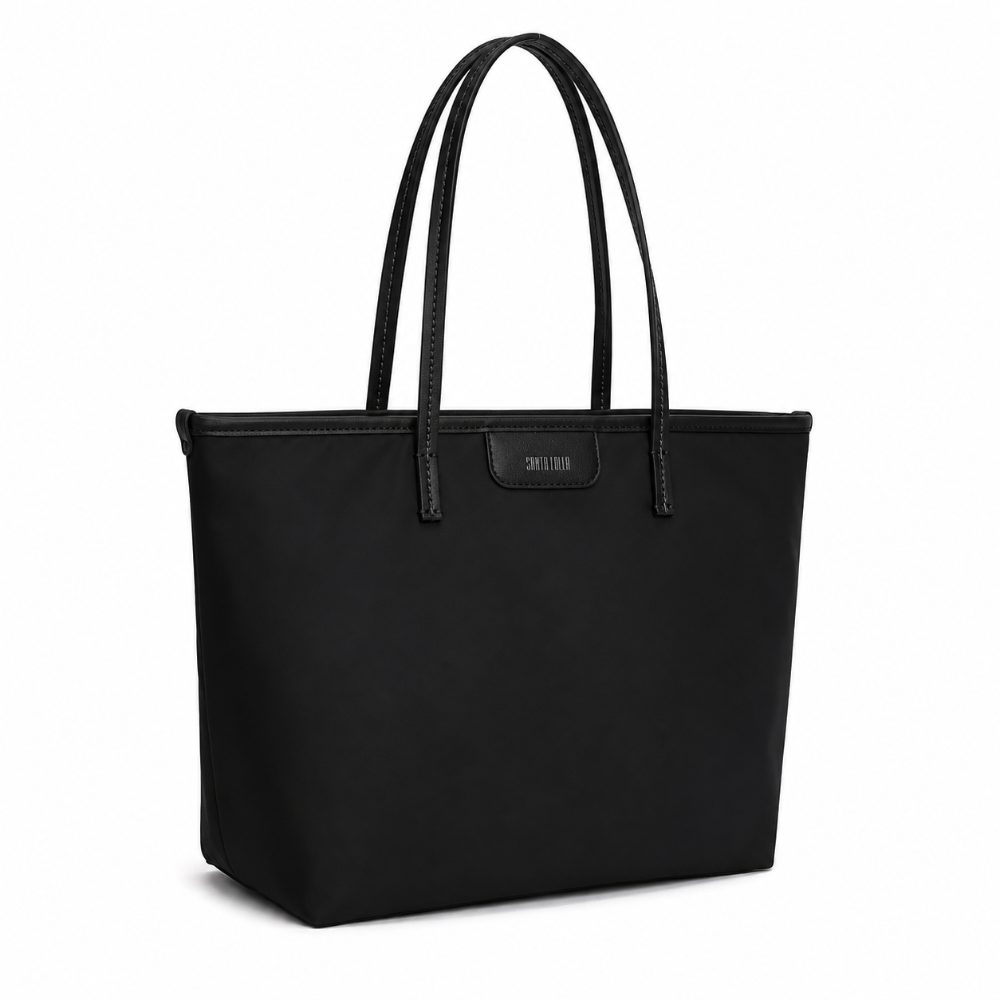 Bolsa Shopper Santa Lolla Preta Nylon Logo