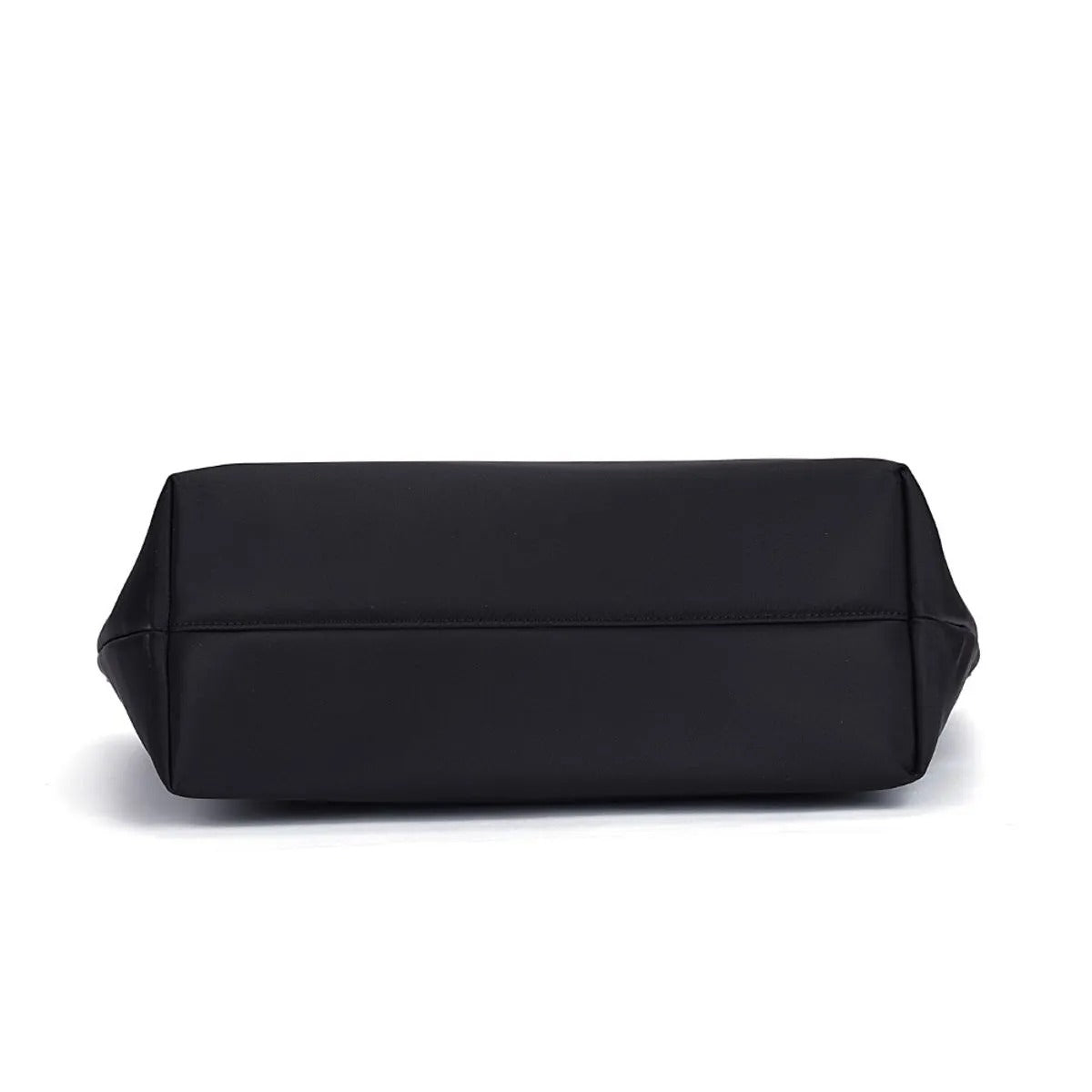 Bolsa Shopper Santa Lolla Preta Nylon Viés Caramelo