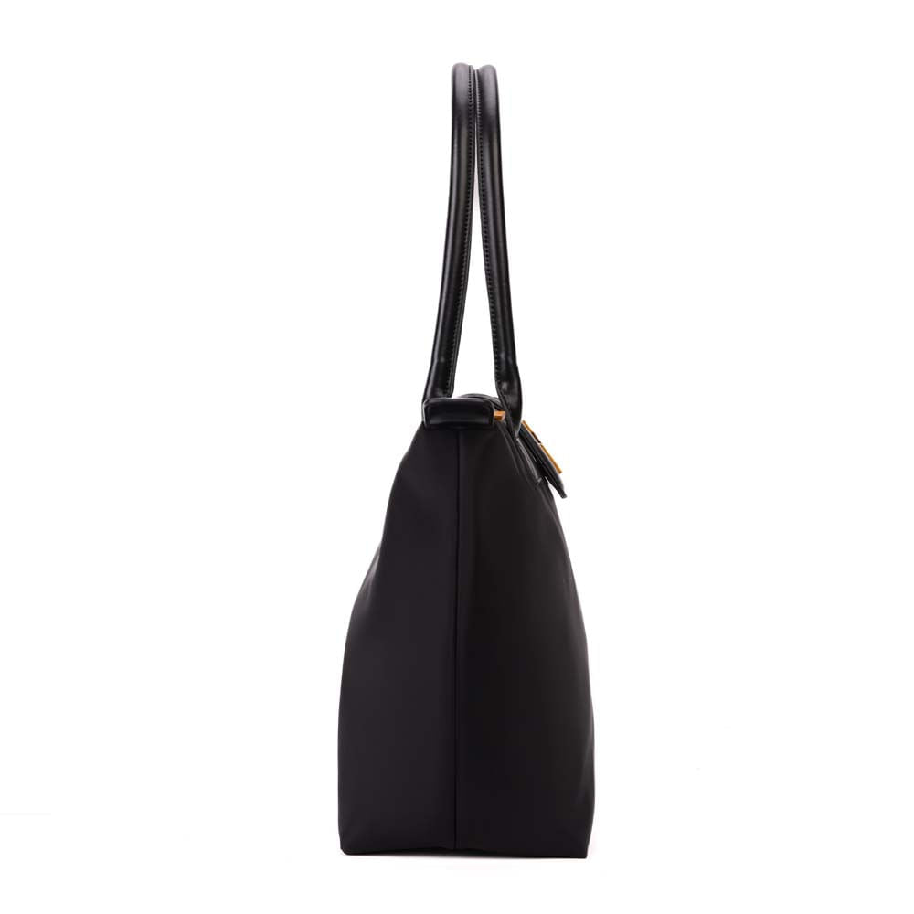 Bolsa Shopper Santa Lolla Preta Nylon Zíper