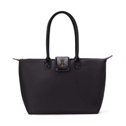 Bolsa Shopper Santa Lolla Preta Nylon Zíper
