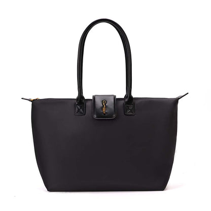 Bolsa Shopper Santa Lolla Preta Nylon Zíper