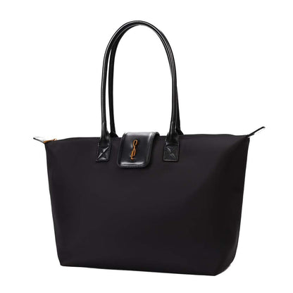 Bolsa Shopper Santa Lolla Preta Nylon Zíper