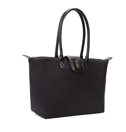 Bolsa Shopper Santa Lolla Preta Nylon Zíper