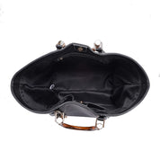 Bolsa Shopper Santa Lolla Preta Pesponto Com Necessaire