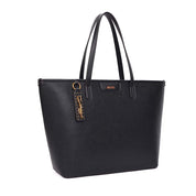 Bolsa Shopper Santa Lolla Preta Pingente Dourado