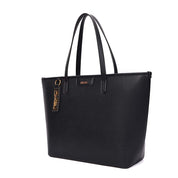 Bolsa Shopper Santa Lolla Preta Pingente Dourado