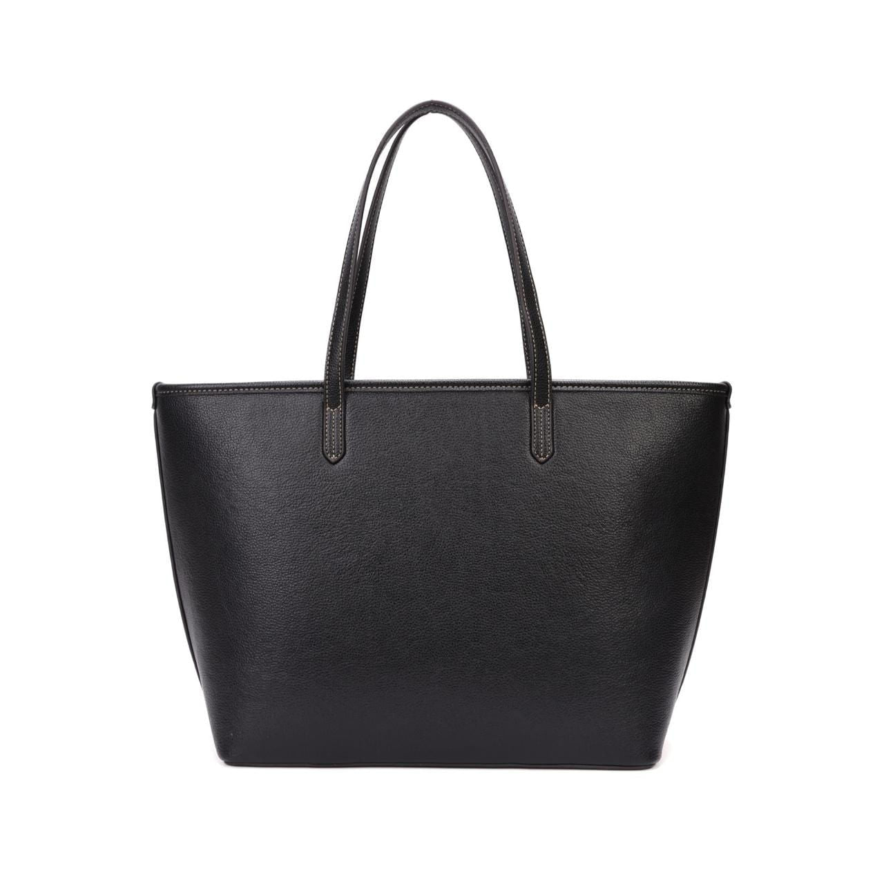 Bolsa Shopper Santa Lolla Preta Pingente Dourado
