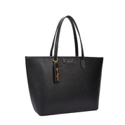 Bolsa Shopper Santa Lolla Preta Pingente Dourado