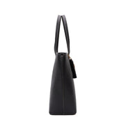 Bolsa Shopper Santa Lolla Preta Pingente Dourado