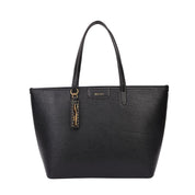 Bolsa Shopper Santa Lolla Preta Pingente Dourado
