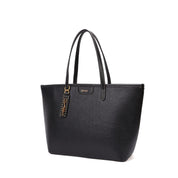 Bolsa Shopper Santa Lolla Preta Pingente Dourado