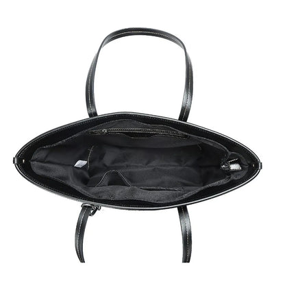 Bolsa Shopper Santa Lolla Preta Soft Pesponto