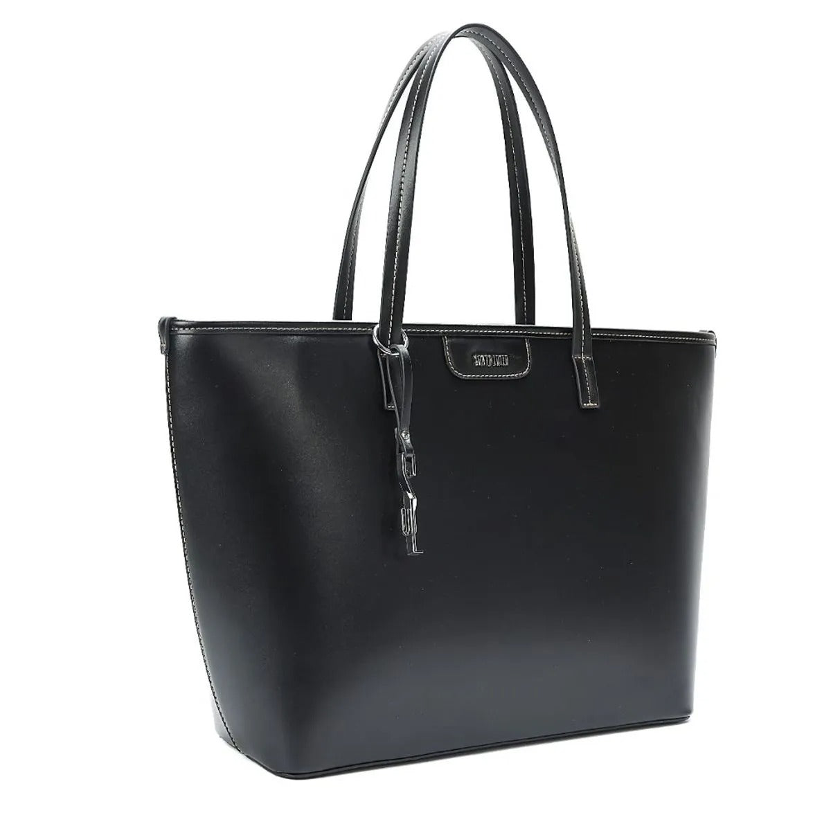 Bolsa Shopper Santa Lolla Preta Soft Pesponto