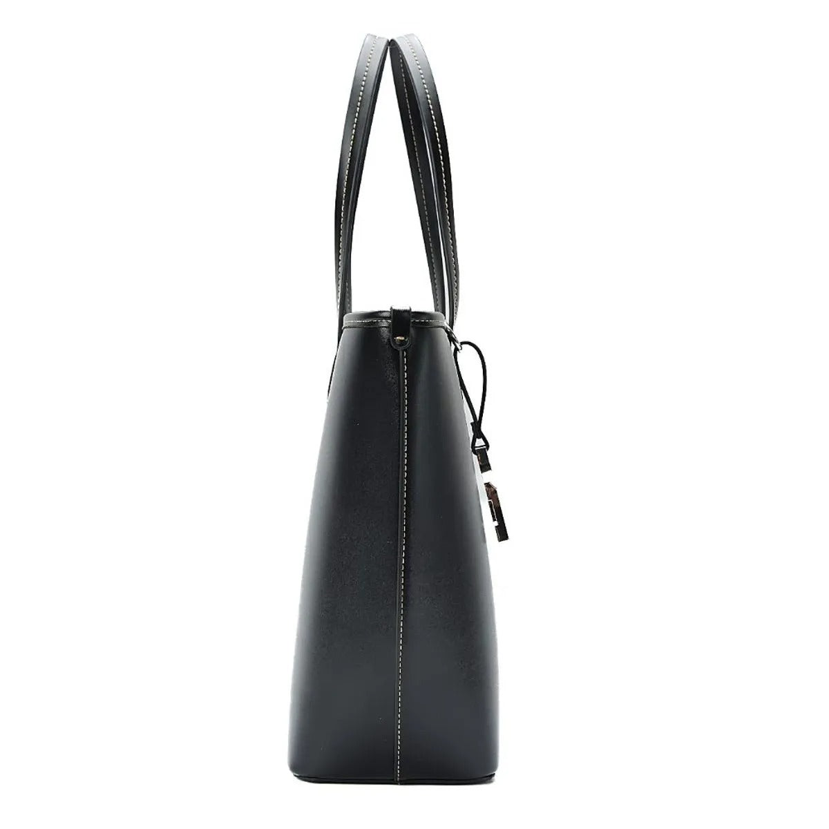 Bolsa Shopper Santa Lolla Preta Soft Pesponto